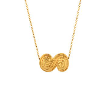 Tiffany & Co. Spiro Swirl Necklace 18K Yellow Gold