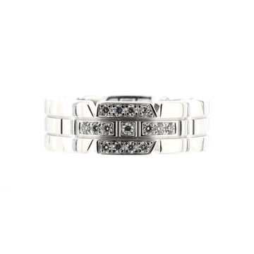 Cartier Tank Francaise Ring 18K White Gold with Half Diamonds 6mm