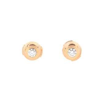Cartier D'amour Stud Earrings 18K Rose Gold and Diamond Medium