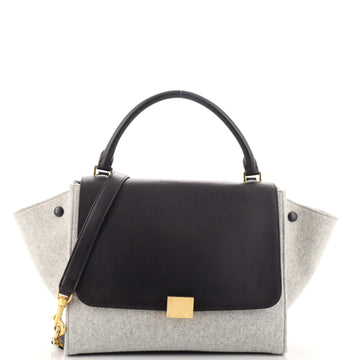 Celine Trapeze Bag Leather and Felt Medium
