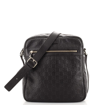 Gucci Front Zip Messenger Guccissima Leather Medium