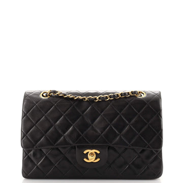Chanel Vintage Classic Double Flap Bag Quilted Lambskin Small