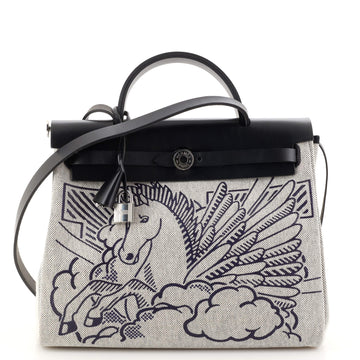 Hermes Herbag Zip Pegase Pop Toile and Leather 31