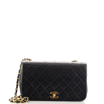 Chanel Vintage Full Flap Bag Quilted Lambskin Medium