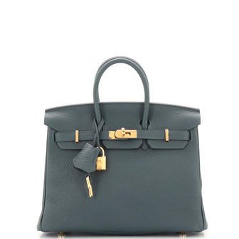 Hermes Birkin Handbag Green Togo with Gold Hardware 25