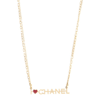 Chanel I Love Chanel Chain Necklace Metal with Resin