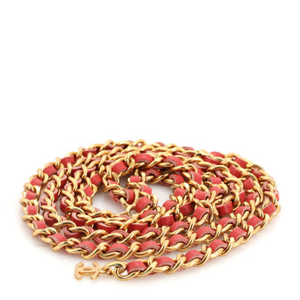 Chanel CC Charm Double Chain Belt Metal and Leather