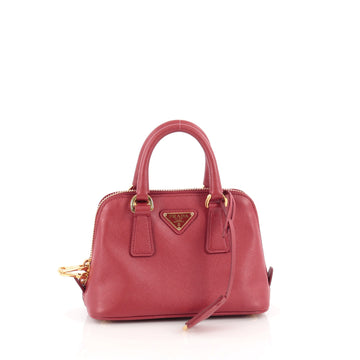 Prada Promenade Handbag Saffiano Leather Mini Red 1855701