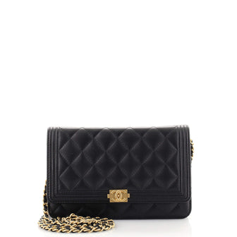 Chanel Boy Wallet on Chain Quilted Lambskin