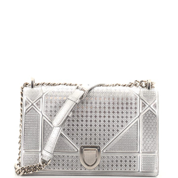 Christian Dior Diorama Flap Bag Cannage Embossed Calfskin Medium