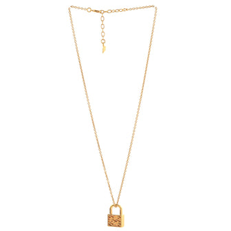 Versace Tribute Padlock Pendant Necklace Metal