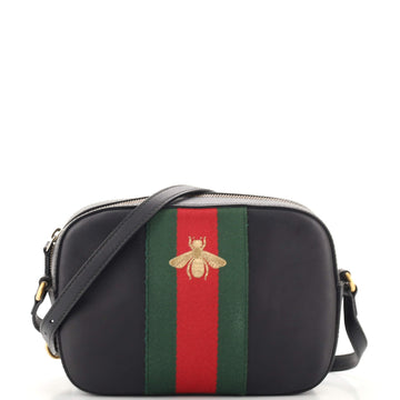 Gucci Bee Web Camera Bag Leather
