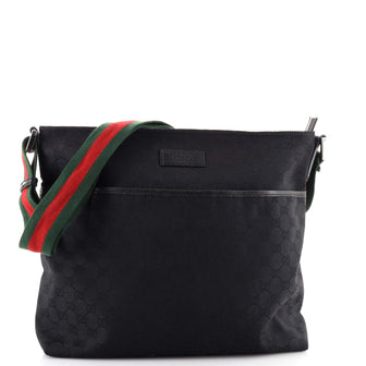 Gucci Front Pocket Web Messenger GG Canvas Medium