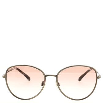 Chanel CC Round Sunglasses Metal with Acetate