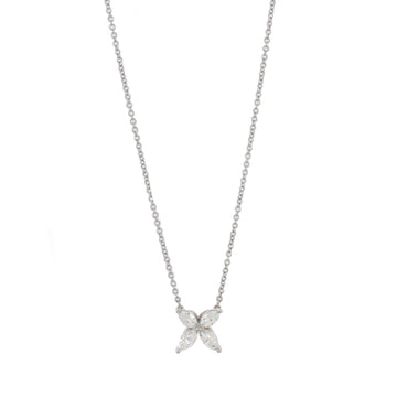Tiffany & Co. Victoria Pendant Necklace Platinum with Diamonds Medium