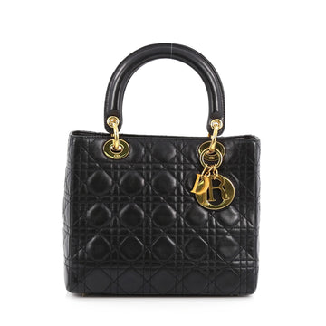 Christian Dior Lady Dior Handbag Cannage Quilt Grained 1857604