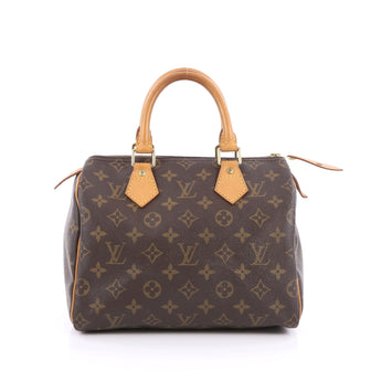Louis Vuitton Speedy Handbag Monogram Canvas 25 Brown 1857614