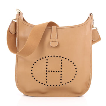 Hermes Evelyne Crossbody Gen I Courchevel GM Neutral 1857616