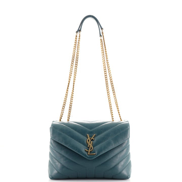 Saint Laurent LouLou Shoulder Bag Matelasse Chevron Leather Small