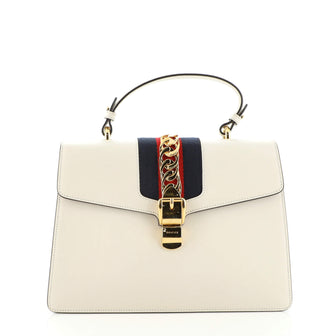 Gucci Sylvie Top Handle Bag Leather Medium
