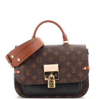 Louis Vuitton Vaugirard Handbag Monogram Canvas with Leather Black 2383871