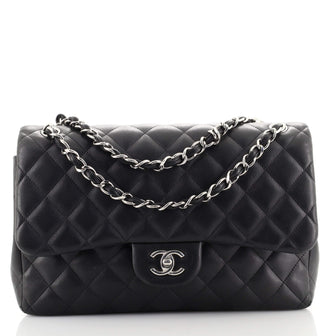 Chanel Classic Double Flap Bag Quilted Lambskin Jumbo