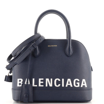 Balenciaga Logo Ville Bag Leather Small