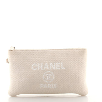 Chanel Deauville Pouch Mixed Fibers Small