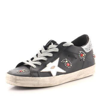 Golden Goose Women's Superstar Sneakers Embellished Leather