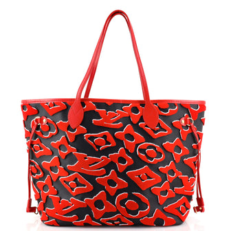 Louis Vuitton Neverfull NM Tote Limited Edition Urs Fischer Tufted Monogram Canvas MM