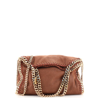 Stella McCartney Falabella Fold Over Crossbody Bag Shaggy Deer Mini