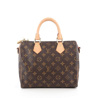 Louis Vuitton Speedy Bandouliere Bag Monogram Canvas 25 Brown