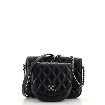 Chanel Side Packs Crossbody Bag Quilted Lambskin Small
