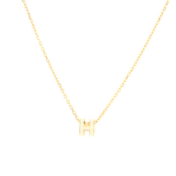 Hermes Pop H Pendant Chain Necklace Metal and Enamel Mini