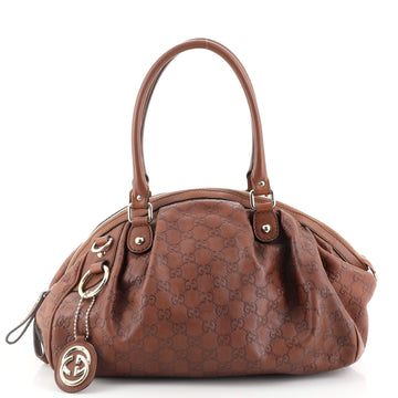 Gucci Sukey Convertible Boston Bag Guccissima Leather