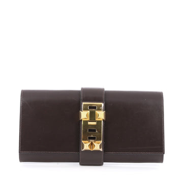 Hermes Medor Clutch Box Calf 29 Brown 1859101