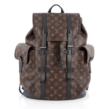 Louis Vuitton Christopher Backpack Macassar Monogram Canvas PM Brown