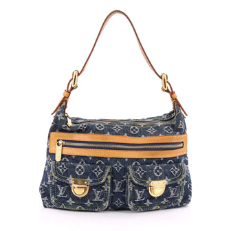 Louis Vuitton Baggy Handbag Denim PM Blue 1859303
