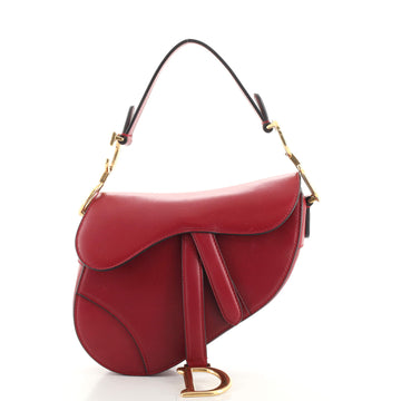 Christian Dior Saddle Handbag Leather Mini