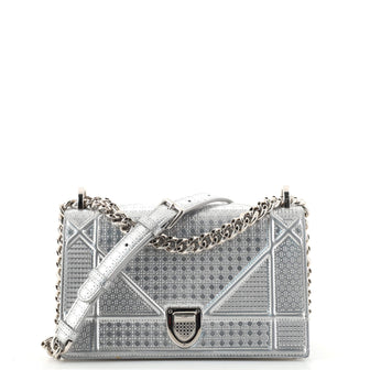 Christian Dior Diorama Flap Bag Cannage Embossed Calfskin Small