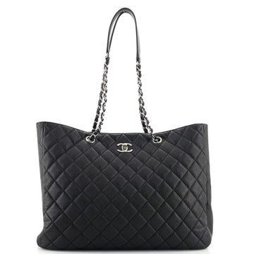 Chanel Classic CC Shopping Tote Quilted Caviar Large