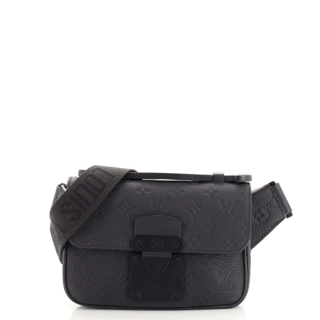 Louis Vuitton LV S Lock Sling bag blue Leather ref.310004 - Joli