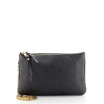 Louis Vuitton Double Zip Pochette Monogram Empreinte Leather