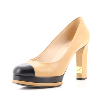 Chanel Women's Cap Toe Pumps Leather