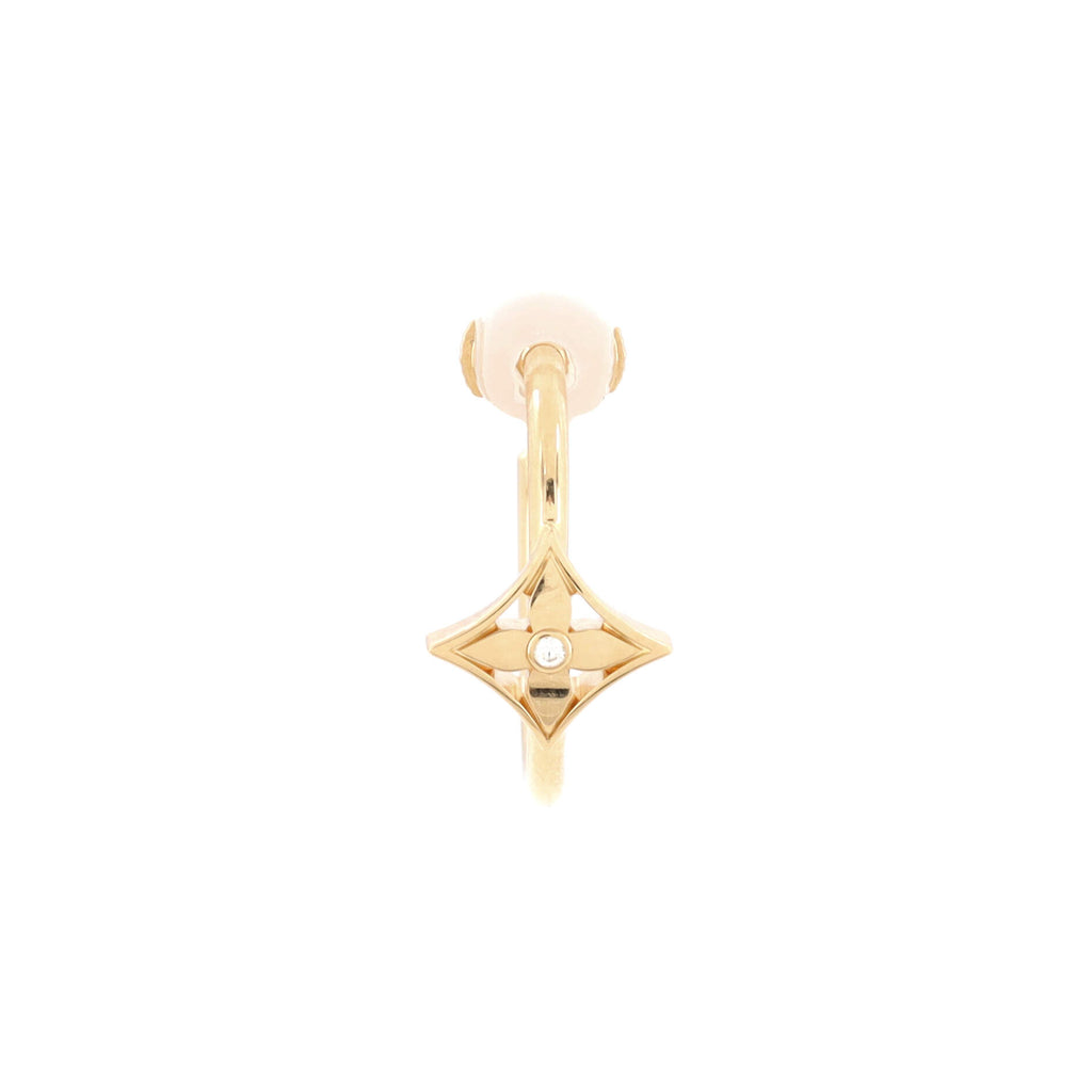 Louis Vuitton 18K Diamond Idylle Blossom Small Hoop Earring