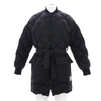 Hermes Women's Belted Puffer Coat Quilted Polyester with Down