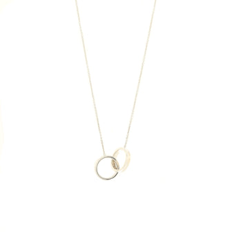 Tiffany & Co. 1837 Interlocking Circles Pendant Necklace Sterling Silver Small