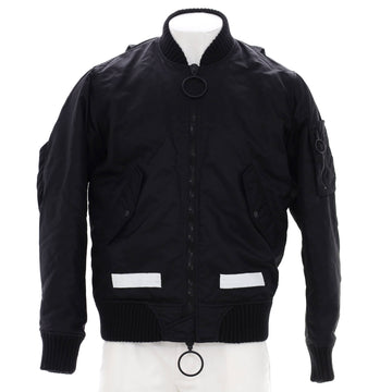 Off White Men's Brushed Arrows Zip Bomber Jacket Printed Polyamide
