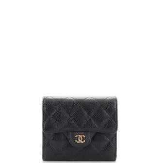 CHANEL, Bags, Chanel Vintage Compact Multifold Coin Purse Wallet In  Offwhite Caviar Leather