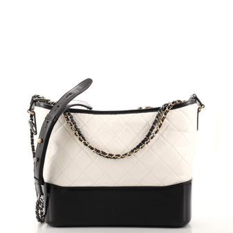 Chanel Bicolor Gabrielle Hobo Quilted Aged Calfskin Medium